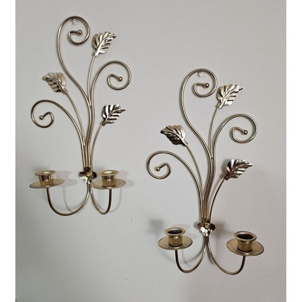 Pair of Vintage Brass Candle Holders